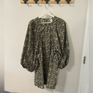 H&M puff sleeve mini dress
